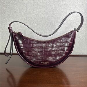 Kate Spade Purple Shoulder Bag with Textured Design
